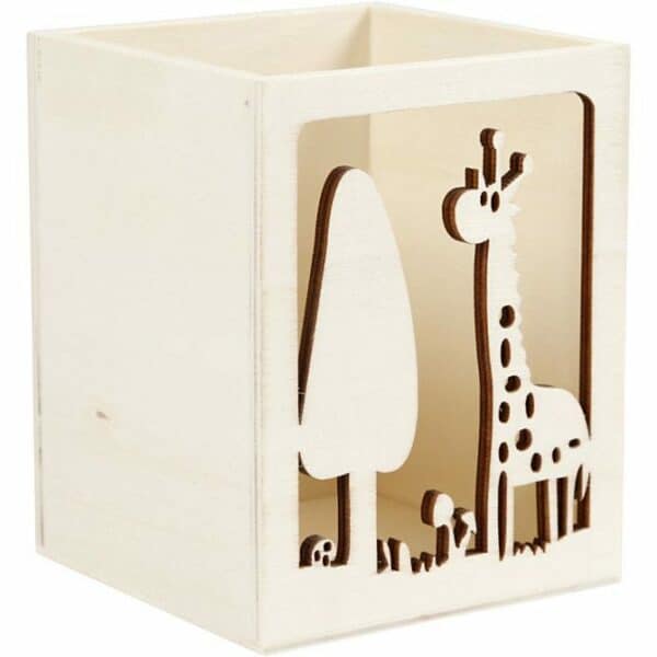 Pennenbakje Hout - Giraffe - Afbeelding 3