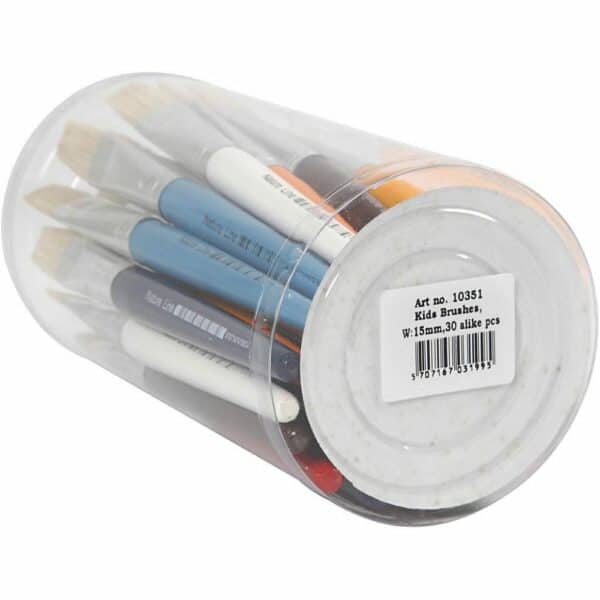 Kinderkwasten Plat - 20mm, 30 stuks - Afbeelding 2