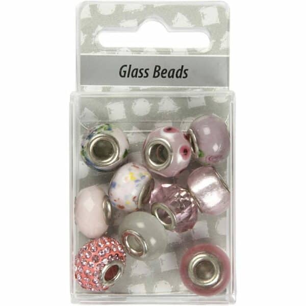 Glas Link Kralen - 10 stuks diverse Rozetinten - Afbeelding 2