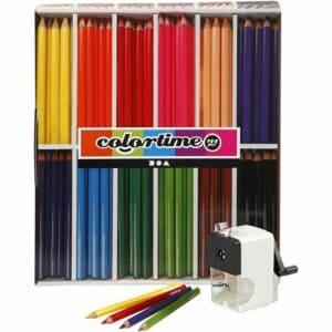 Colortime Kleurpotloden - Klassen set + puntenslijper.